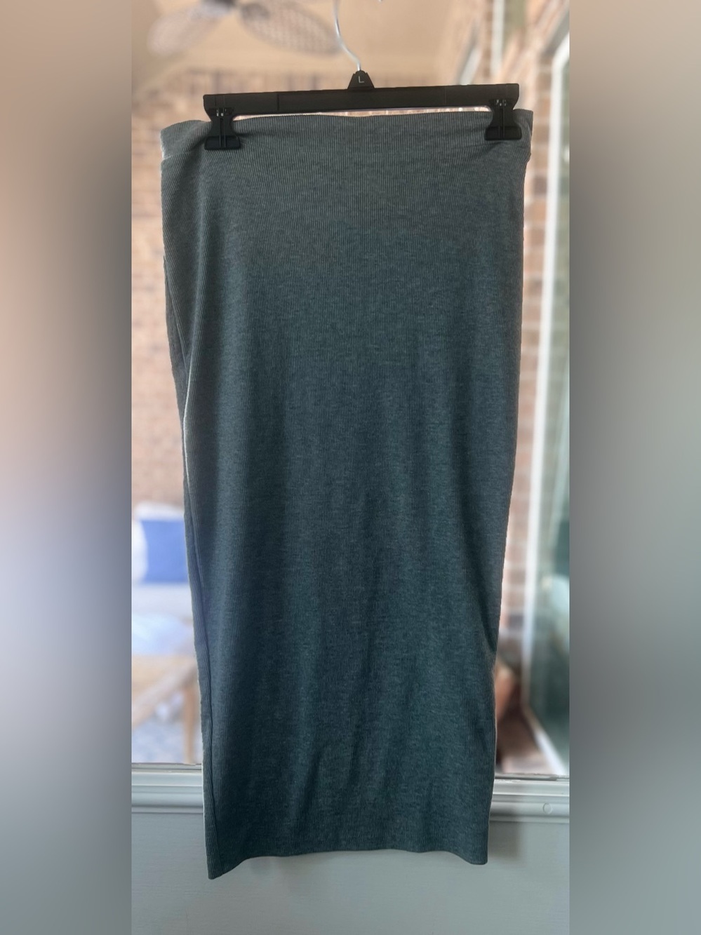 NAFOUR collection Grey Ribbed Midi Skirt 🐝